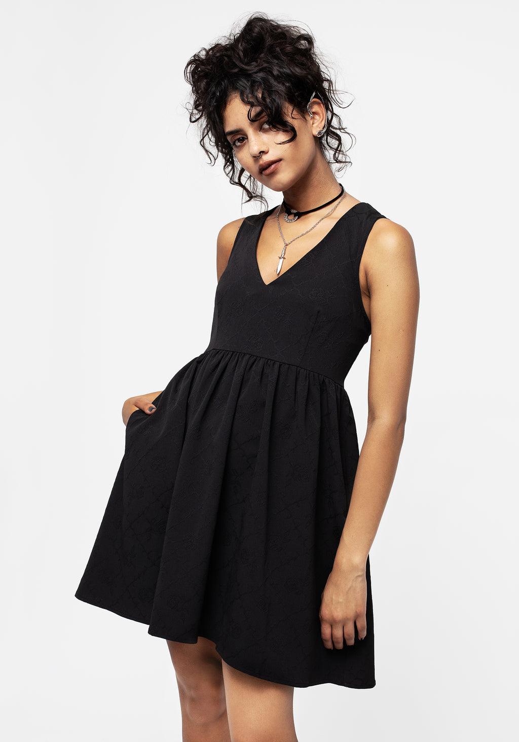 Cosette V-Neck Mini Smock Dress Product Image