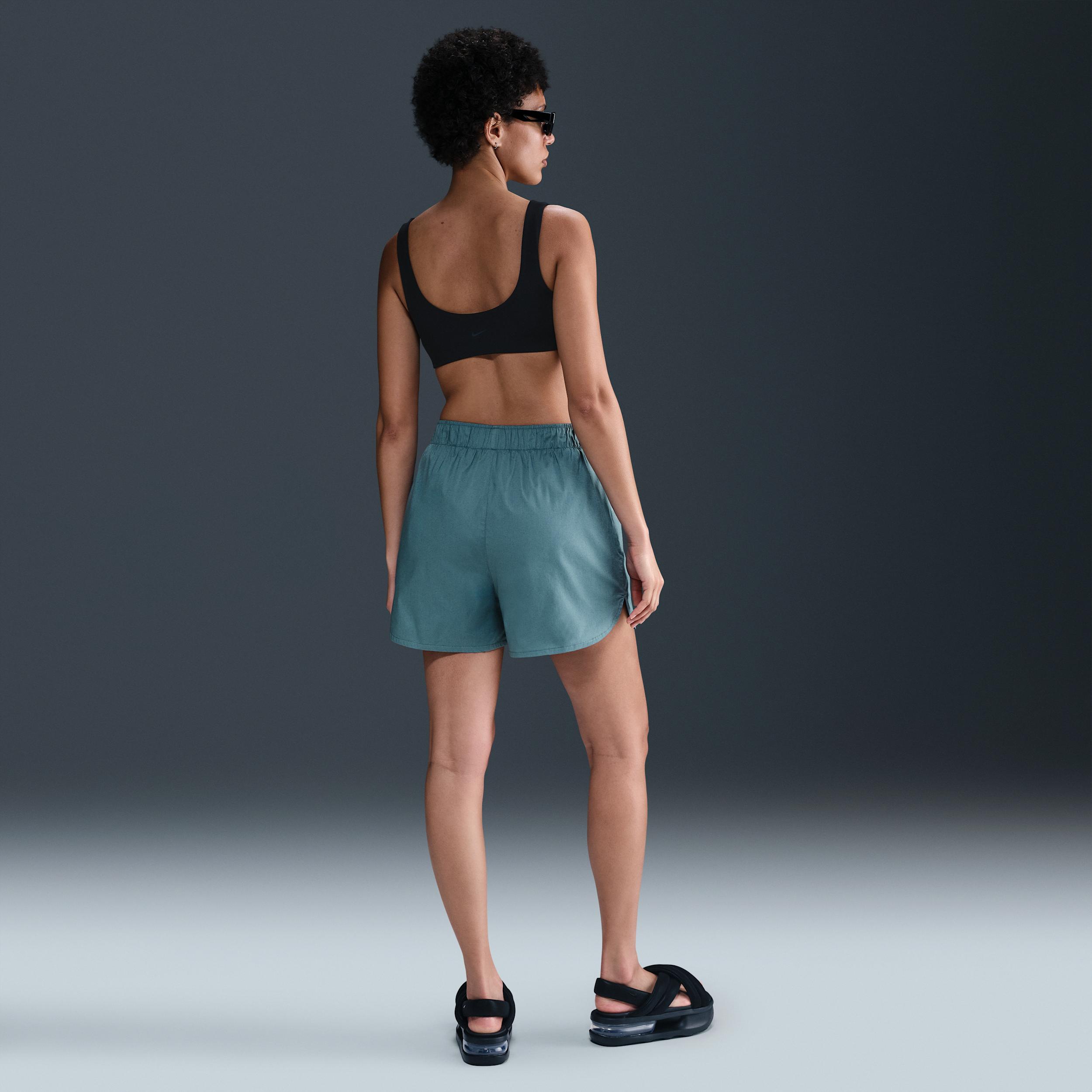 Womens Nike Sportswear Chill Poplin Mid-Rise 5 Shorts | HJ0721-006 Product Image