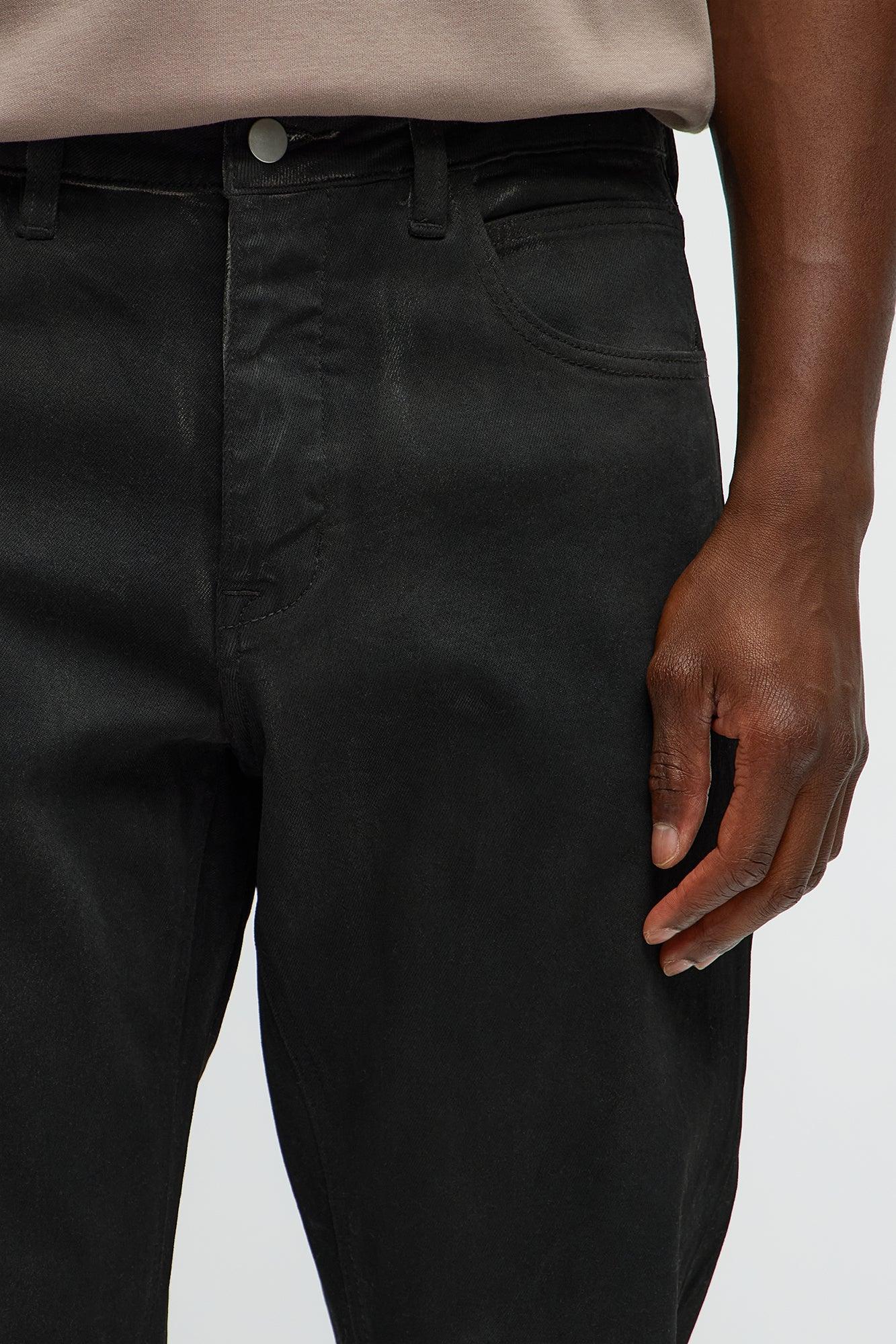 Slim Out And Dipped Jeans - Black Male Product Image
