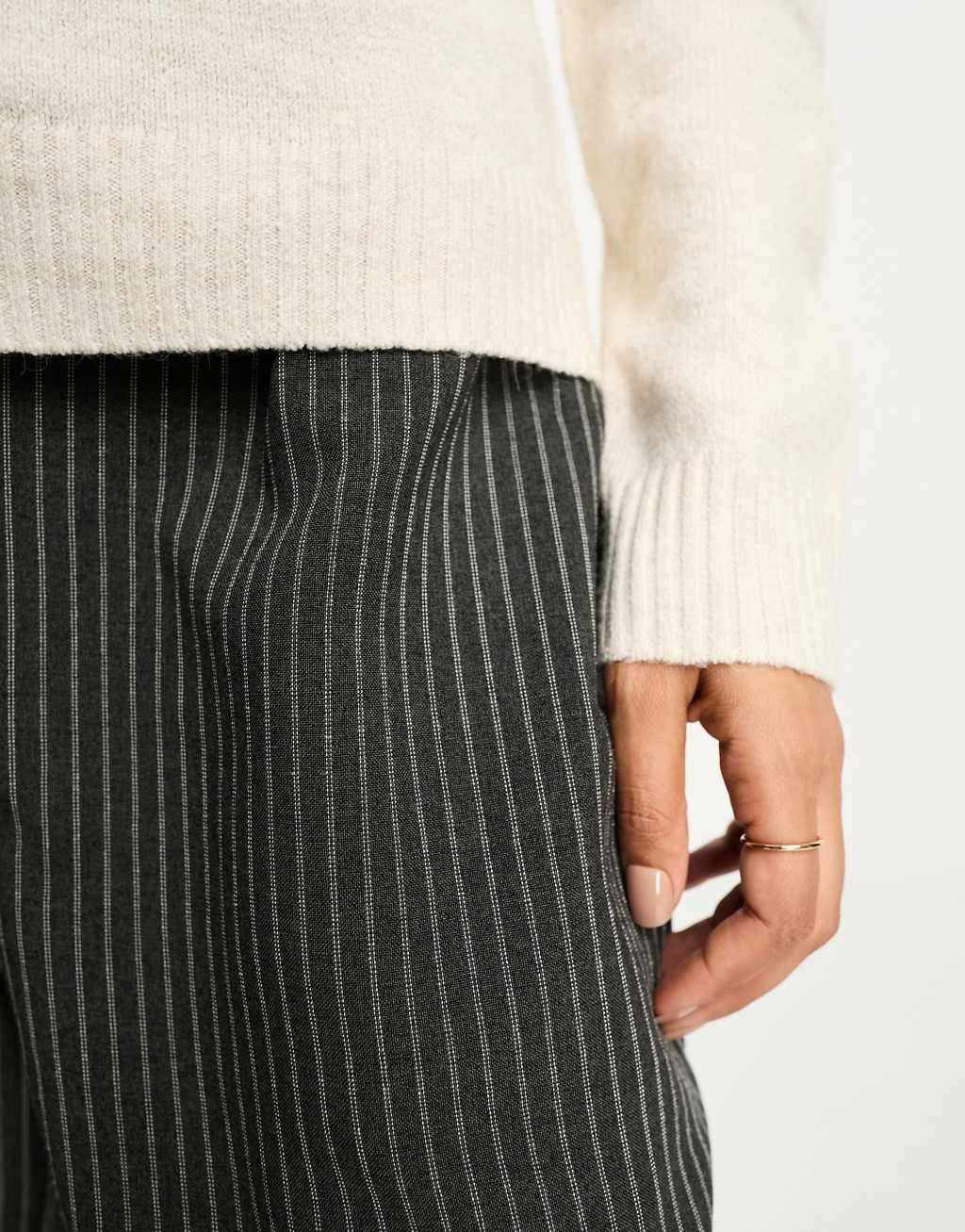 Vero Moda Petite round neck sweater in cream Product Image