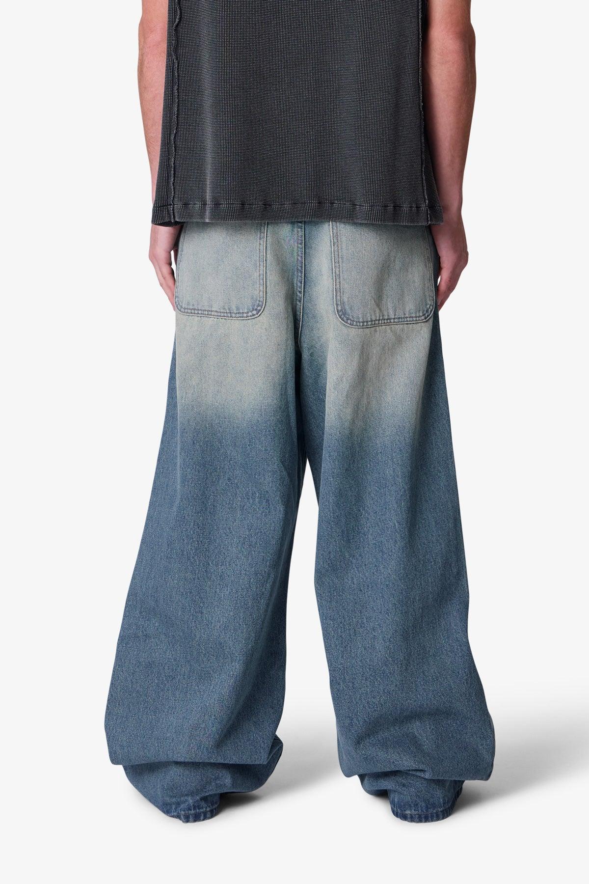 Baggy Washed Rave Denim - Medium Blue Product Image