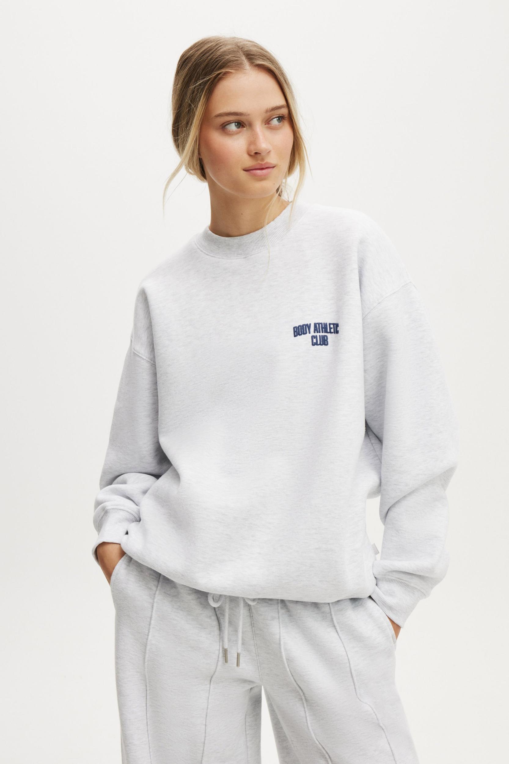 Plush Graphic Crew Sweatshirt Product Image