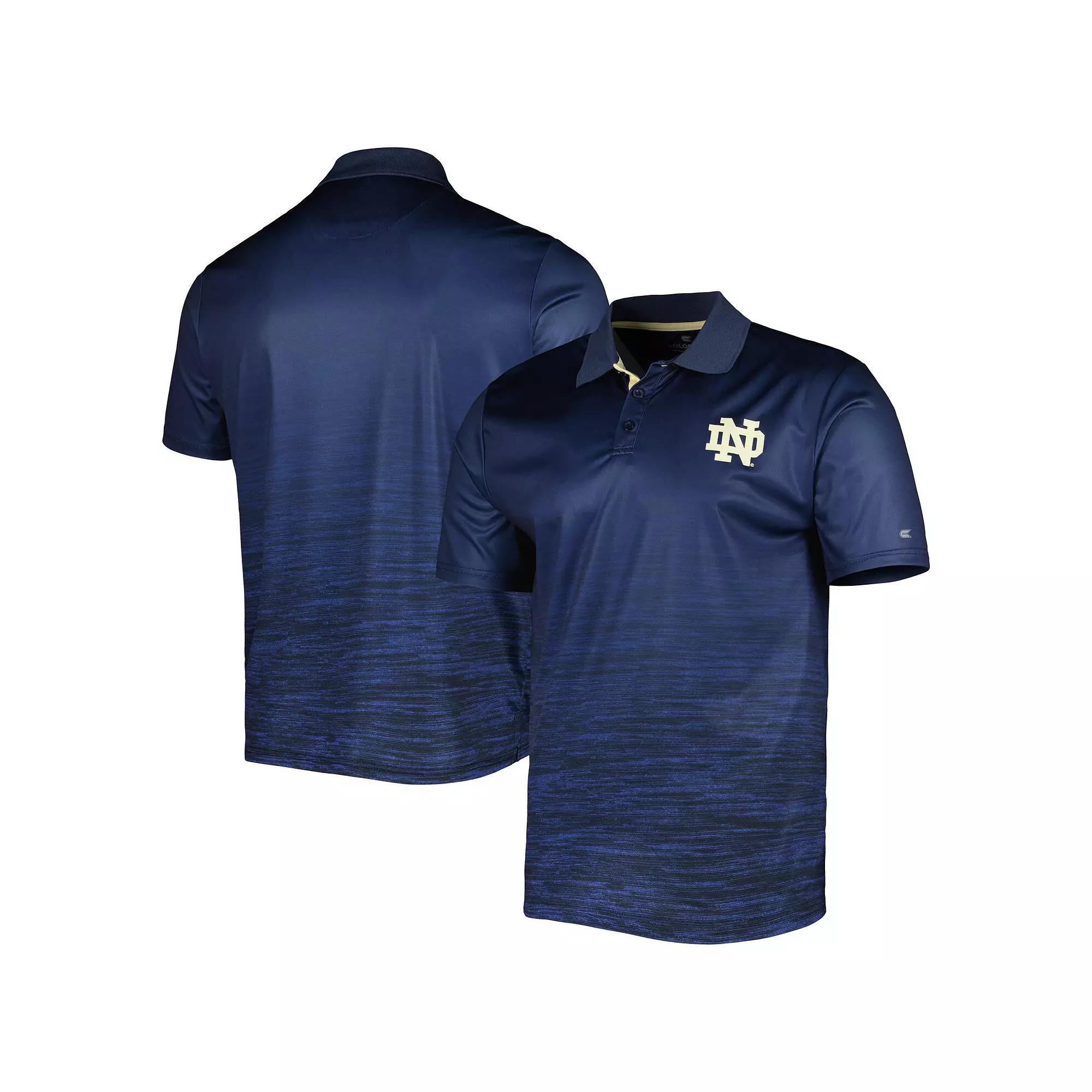 Men's Colosseum Navy Notre Dame Fighting Irish Marshall Polo,  Product Image