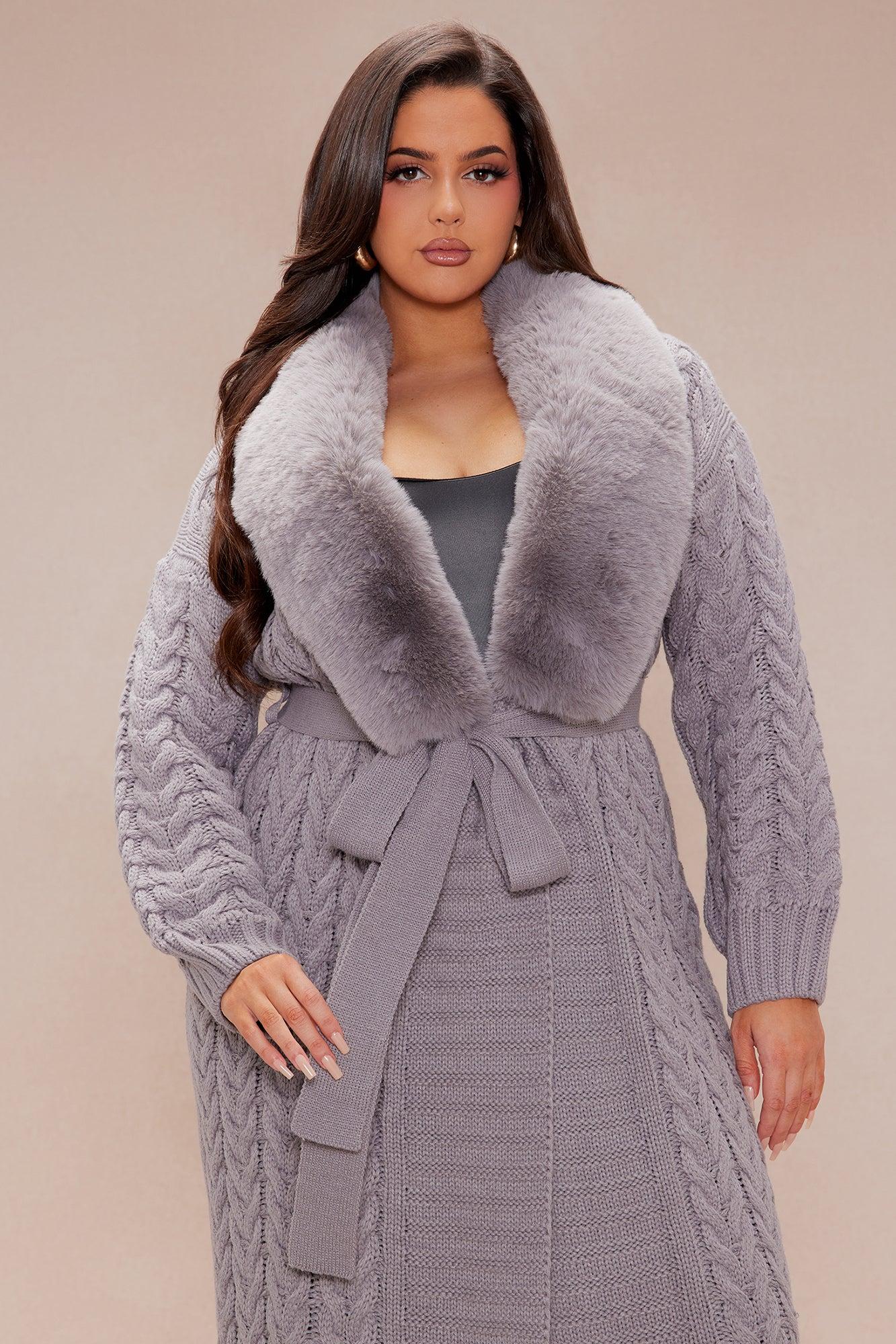 Sweet Escape Sweater Cardigan - Charcoal Product Image