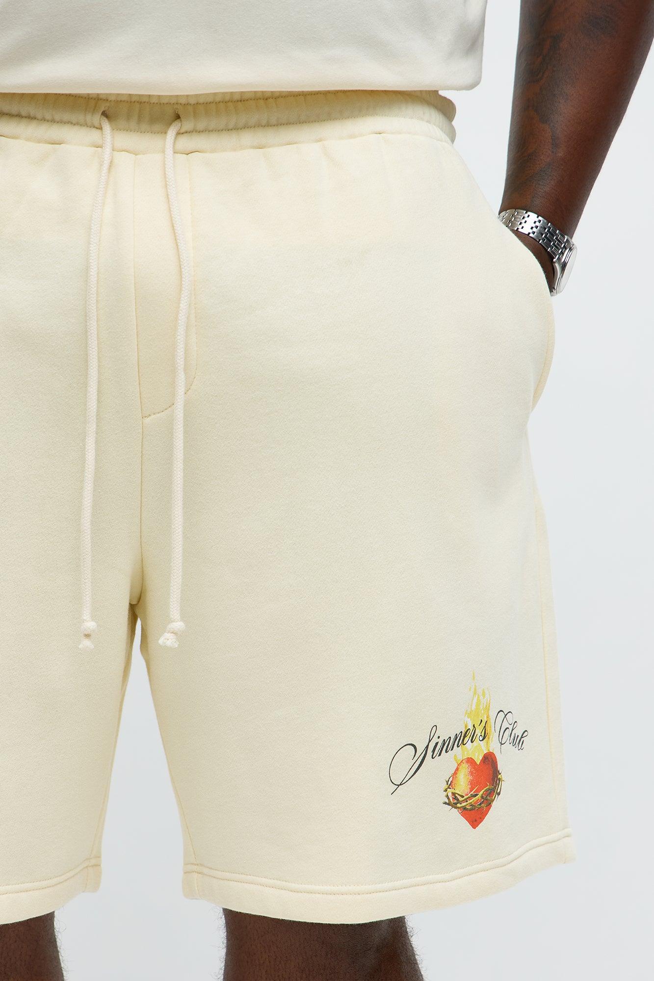Sinners Club Sweatshort - Cream Male Product Image