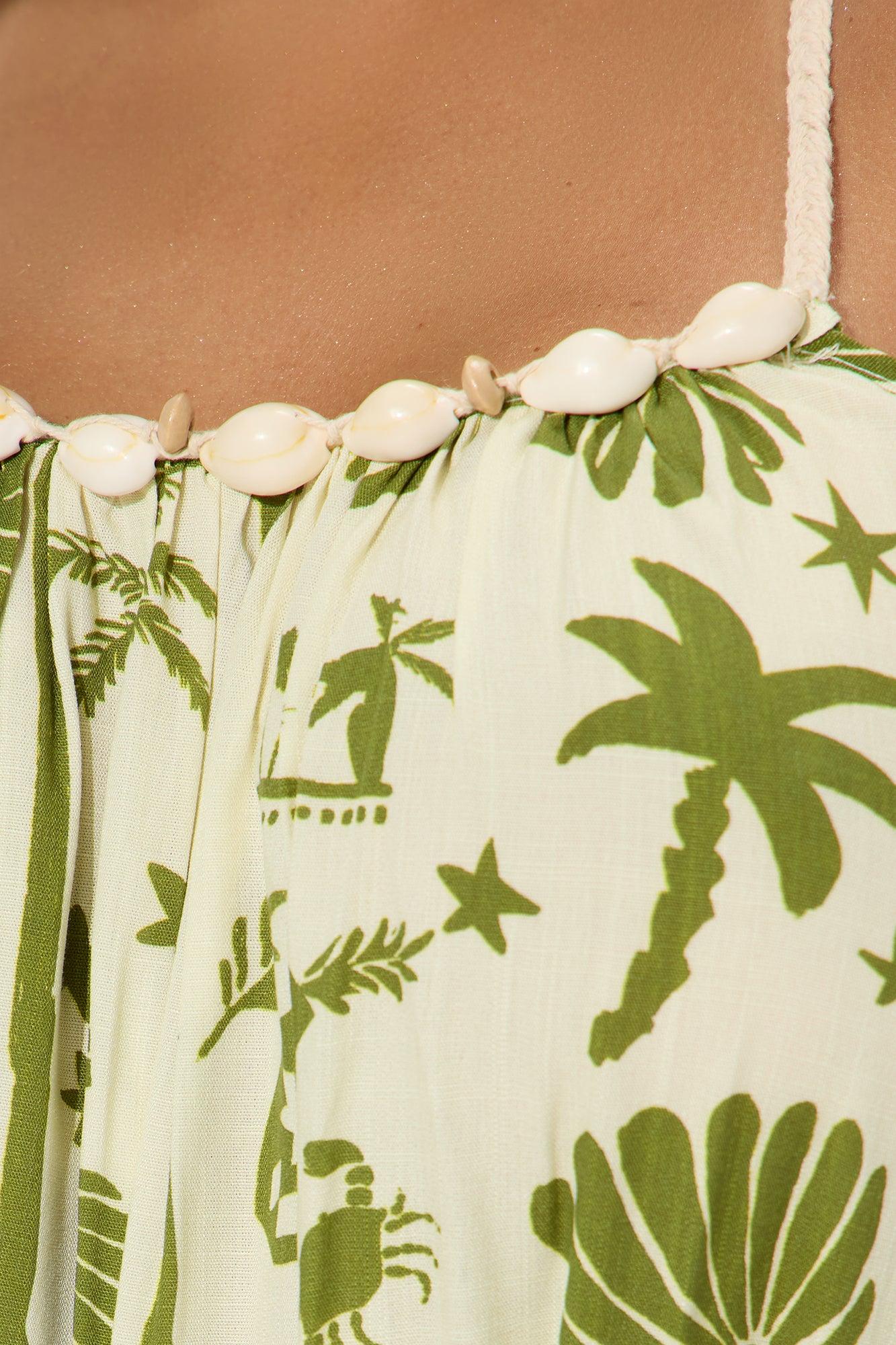 Selina Flowy Maxi Dress - Olive Product Image