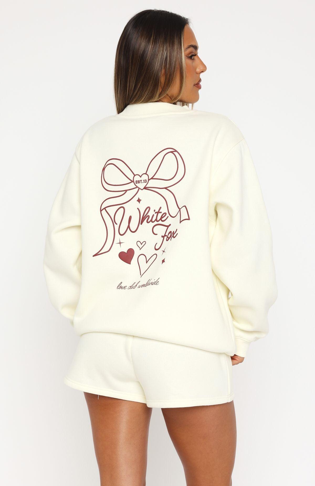 Love You Forever Oversized Sweater Cream Product Image