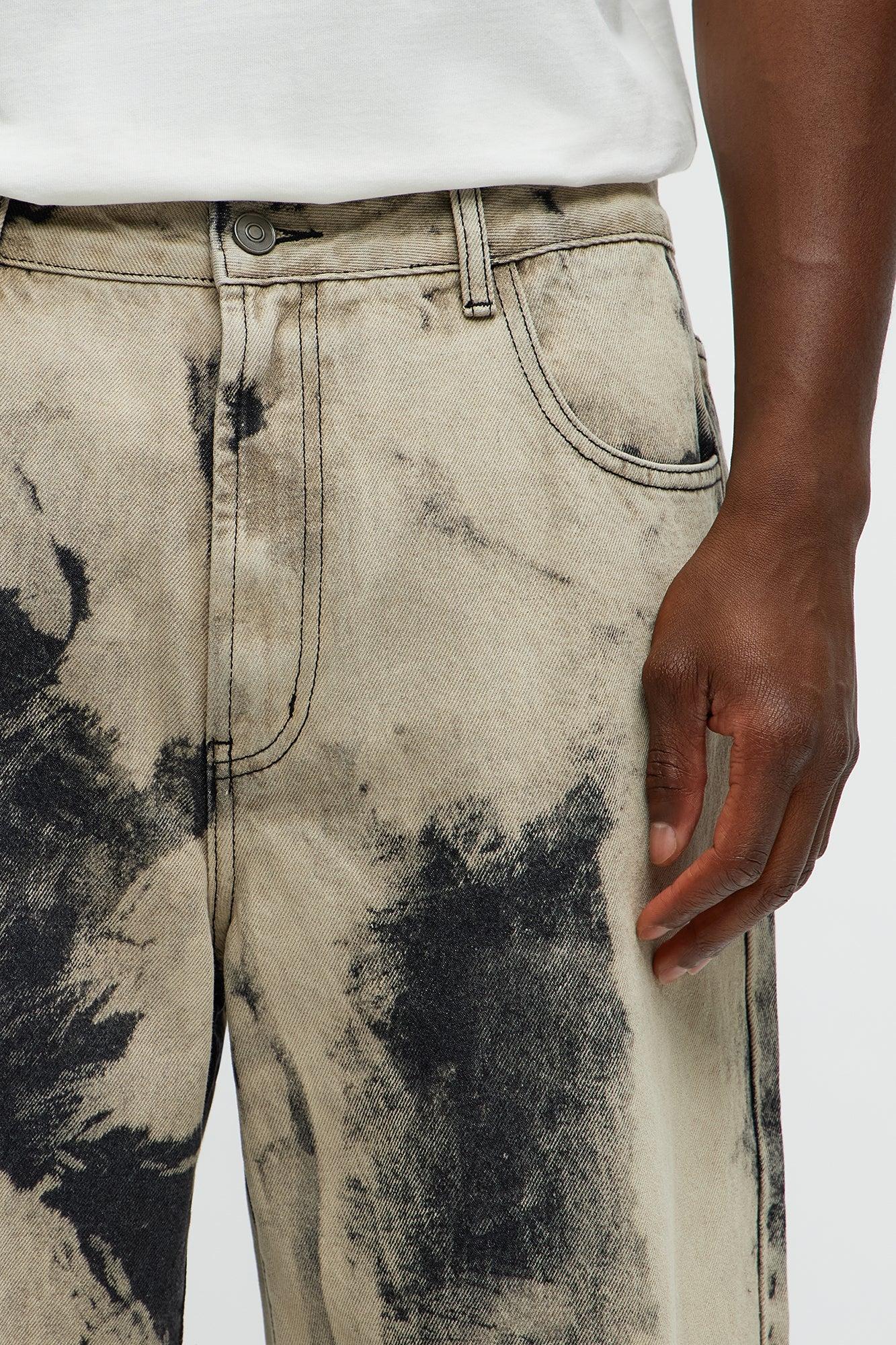 Shadow Fade Baggy Jeans - Grey/Smoke Product Image