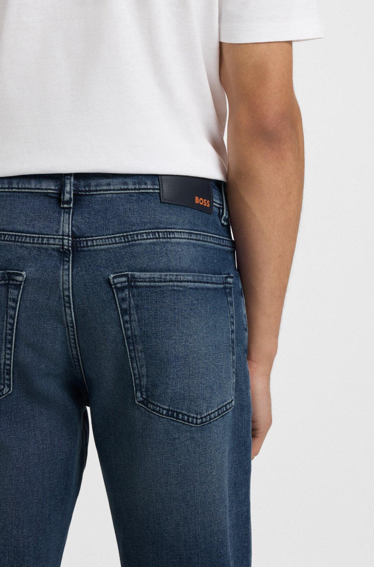 Maine Pure-blue regular-fit jeans in comfort-stretch denim Product Image
