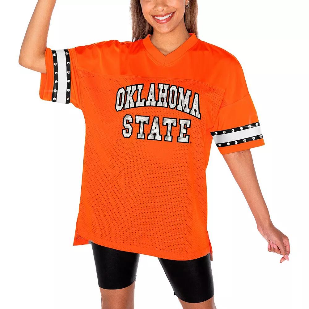 Women's Gameday Couture Orange Oklahoma State Cowboys Until Kickoff Rhinestone Fashion T-Shirt, Size: Small Product Image