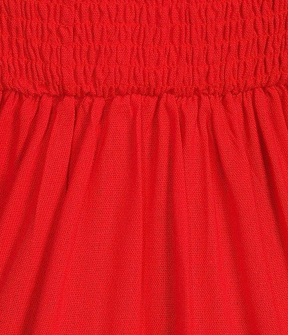 GB Tie Shoulder Linen Blend Midi Dress Product Image