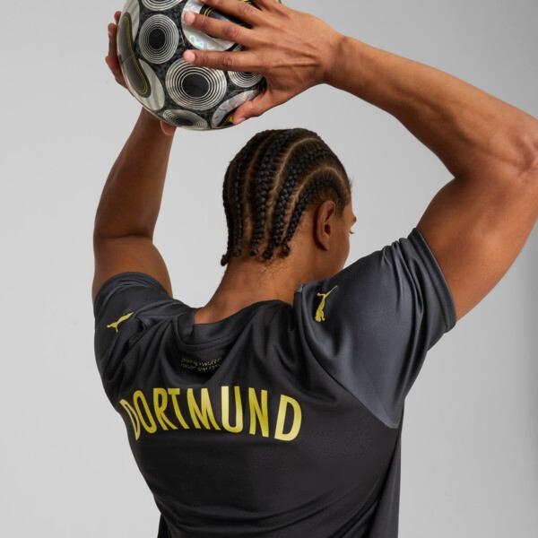 PUMA Borussia Dortmund 24/25 Men's Replica Away Soccer Jersey in Black/Faster Yellow Product Image