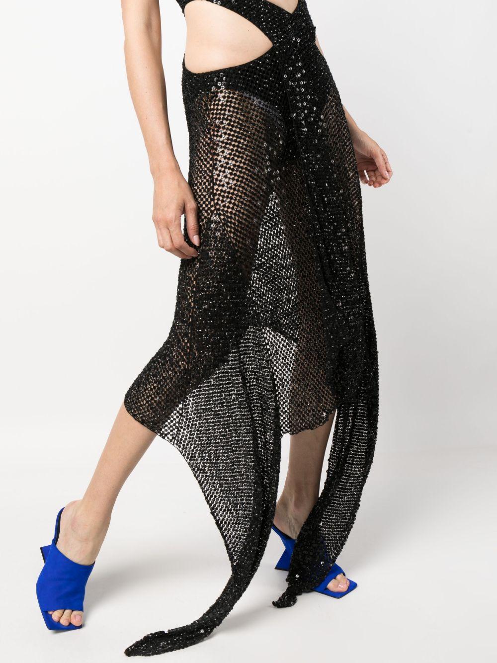 Magnolia sequin-embellished net dress Product Image