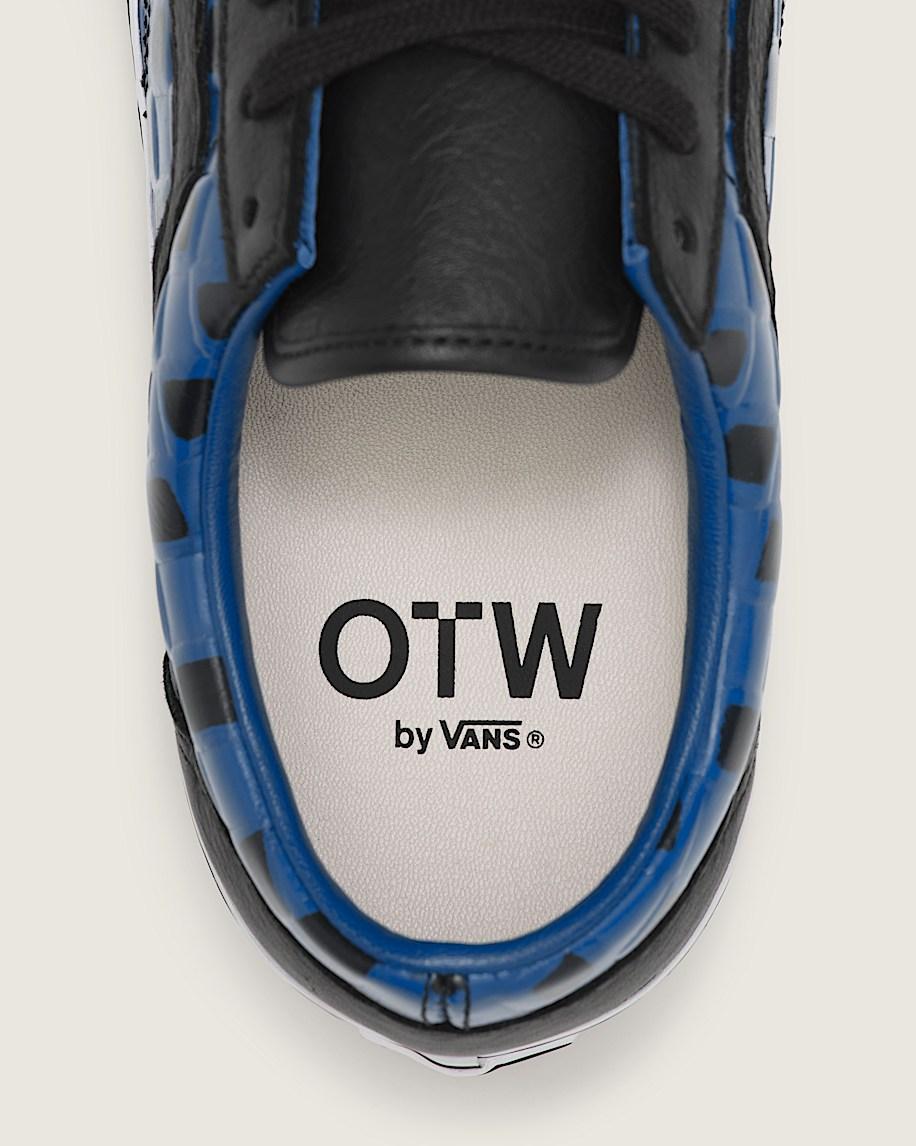 OTW Leather Checkerboard Slip-On 98 Vibram in Racing Red| Vans US Product Image