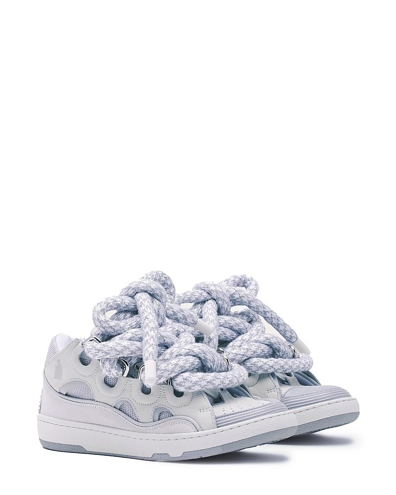 Womens Curb Sneakers In Leather With Snake Laces Product Image
