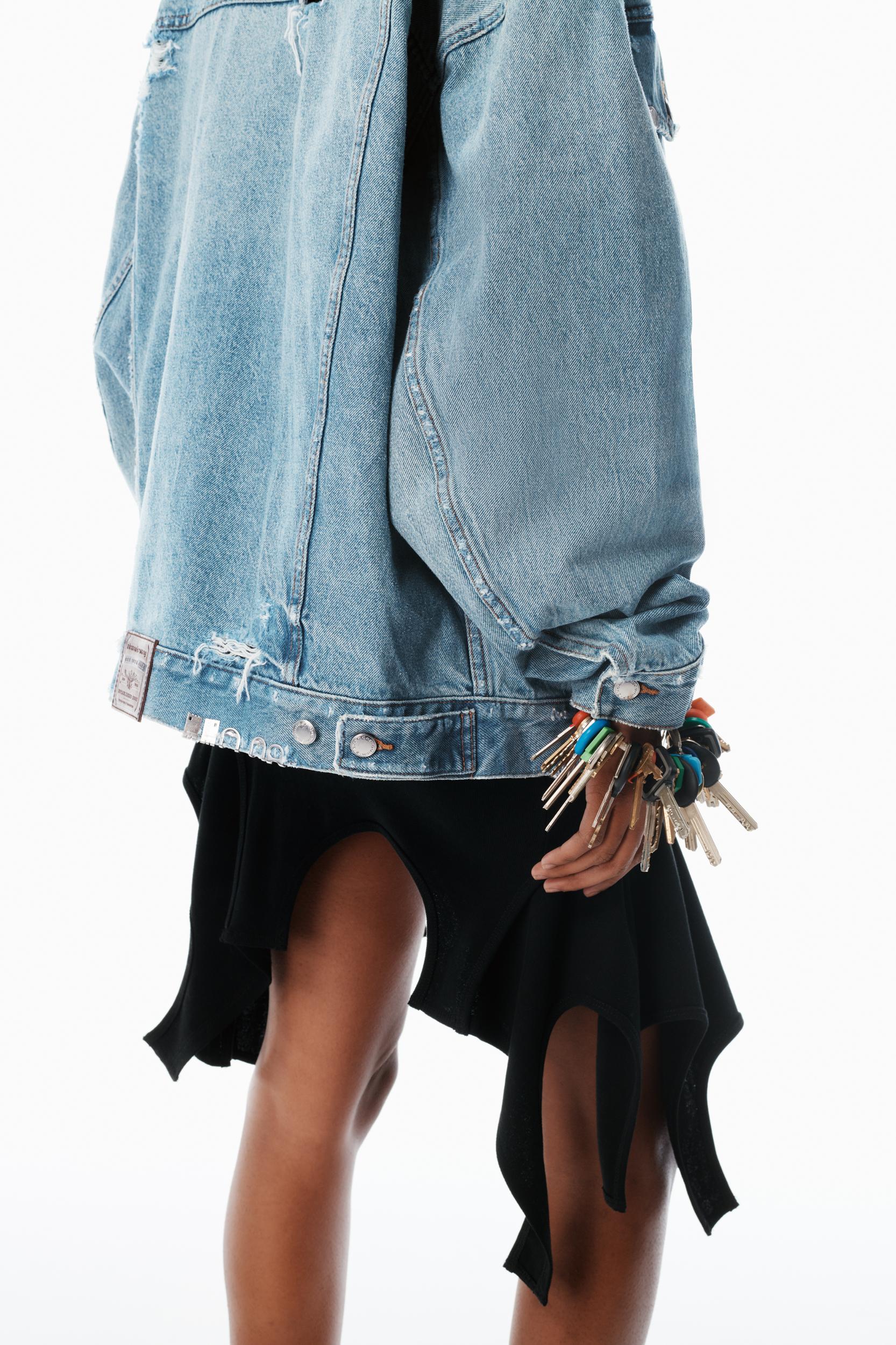 Blue Oversized Trucker Jacket  Product Image