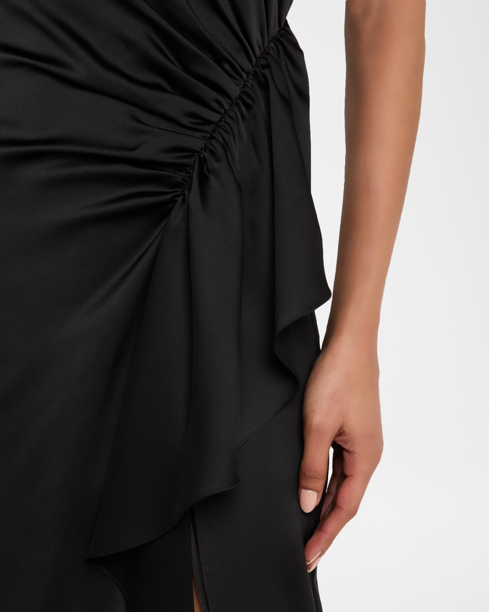 Malika Draped One-Shoulder Midi Dress Product Image
