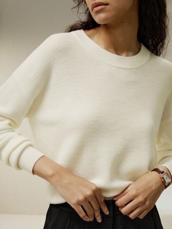 Ultra-fine Merino Wool Crewneck Sweater Product Image
