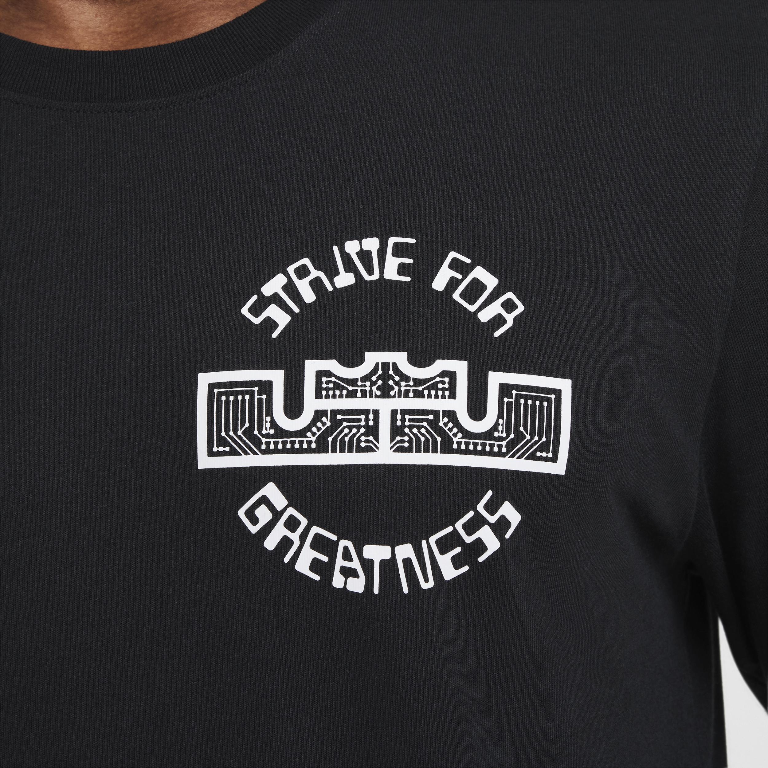 Nike Mens LeBron Max90 Long-Sleeve Basketball T-Shirt | HF6191-010 Product Image