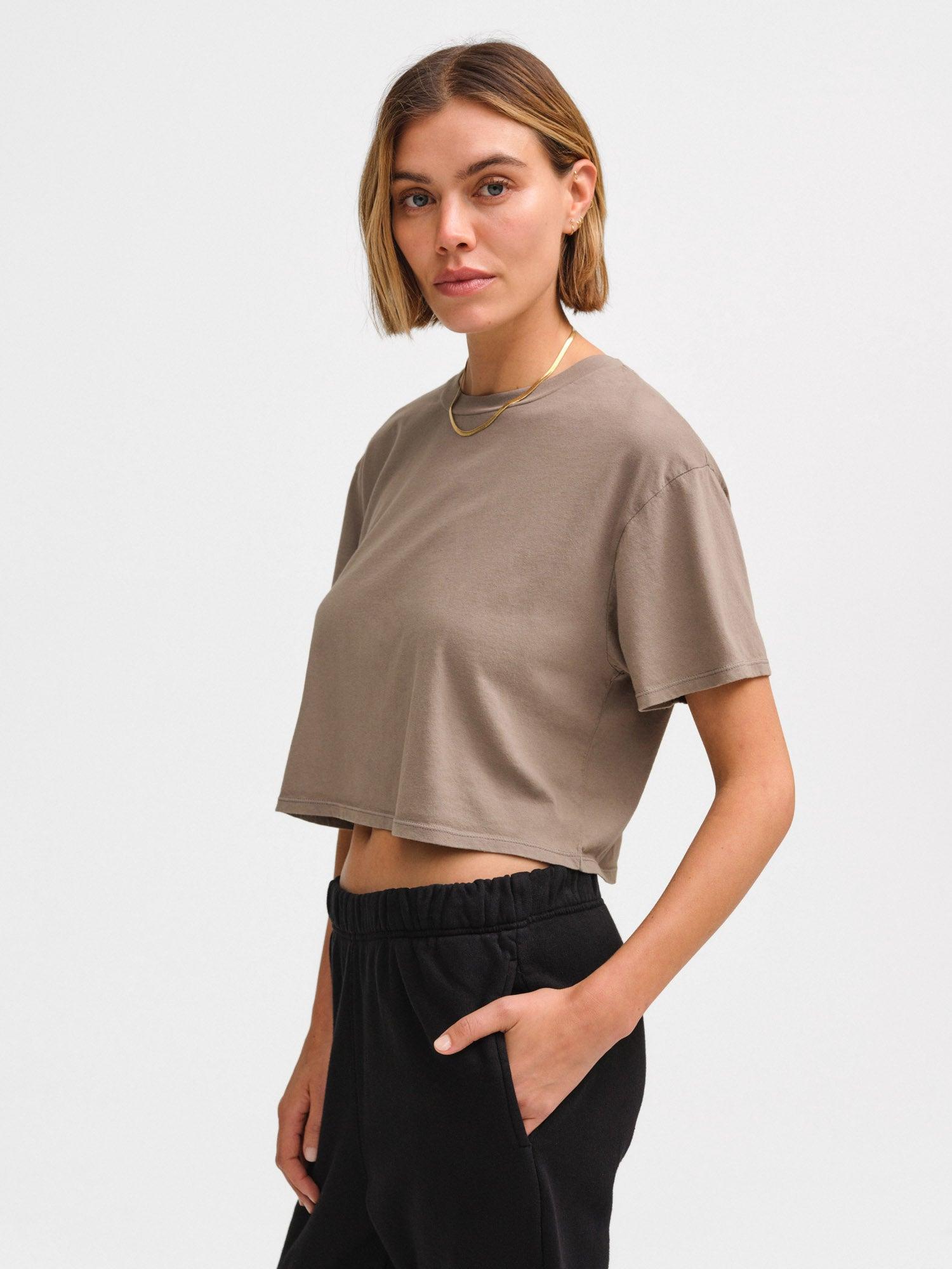 Organic Cotton Relaxed Crop Tee Female Product Image