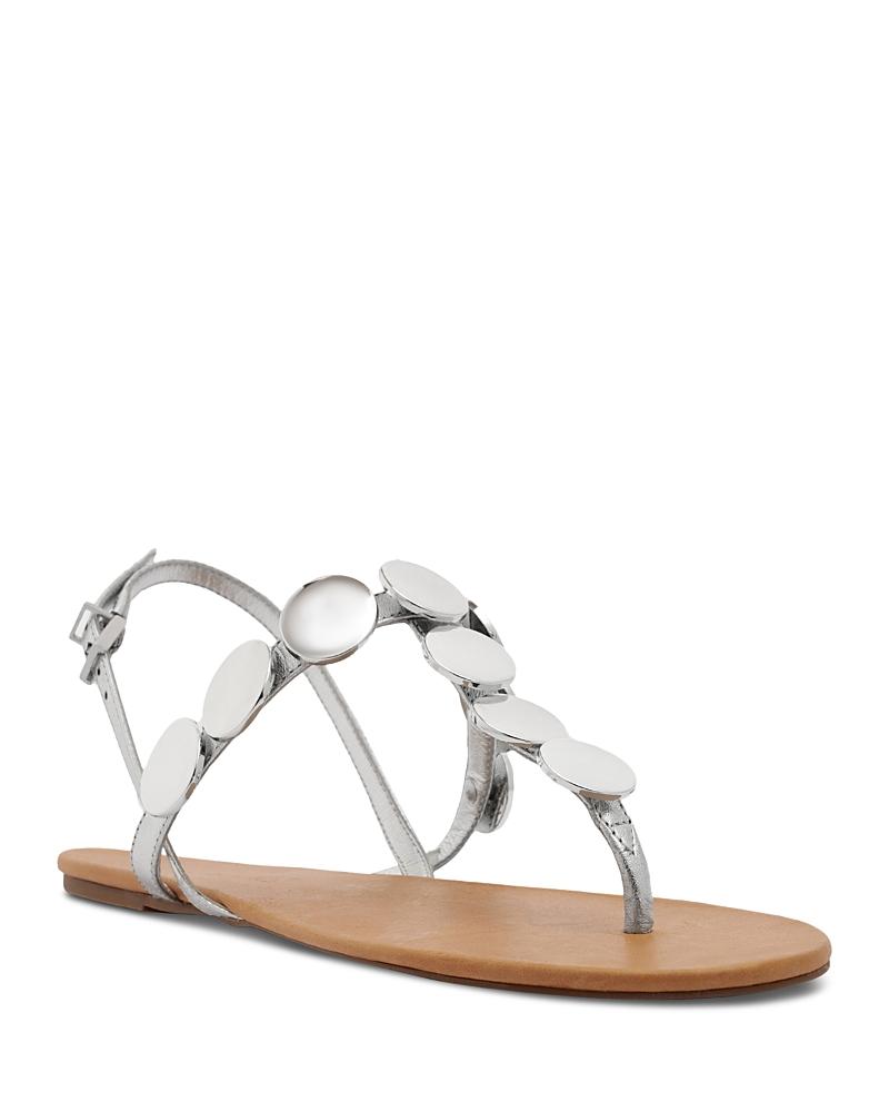 Womens Acacia Metallic Leather T-Strap Sandals Product Image