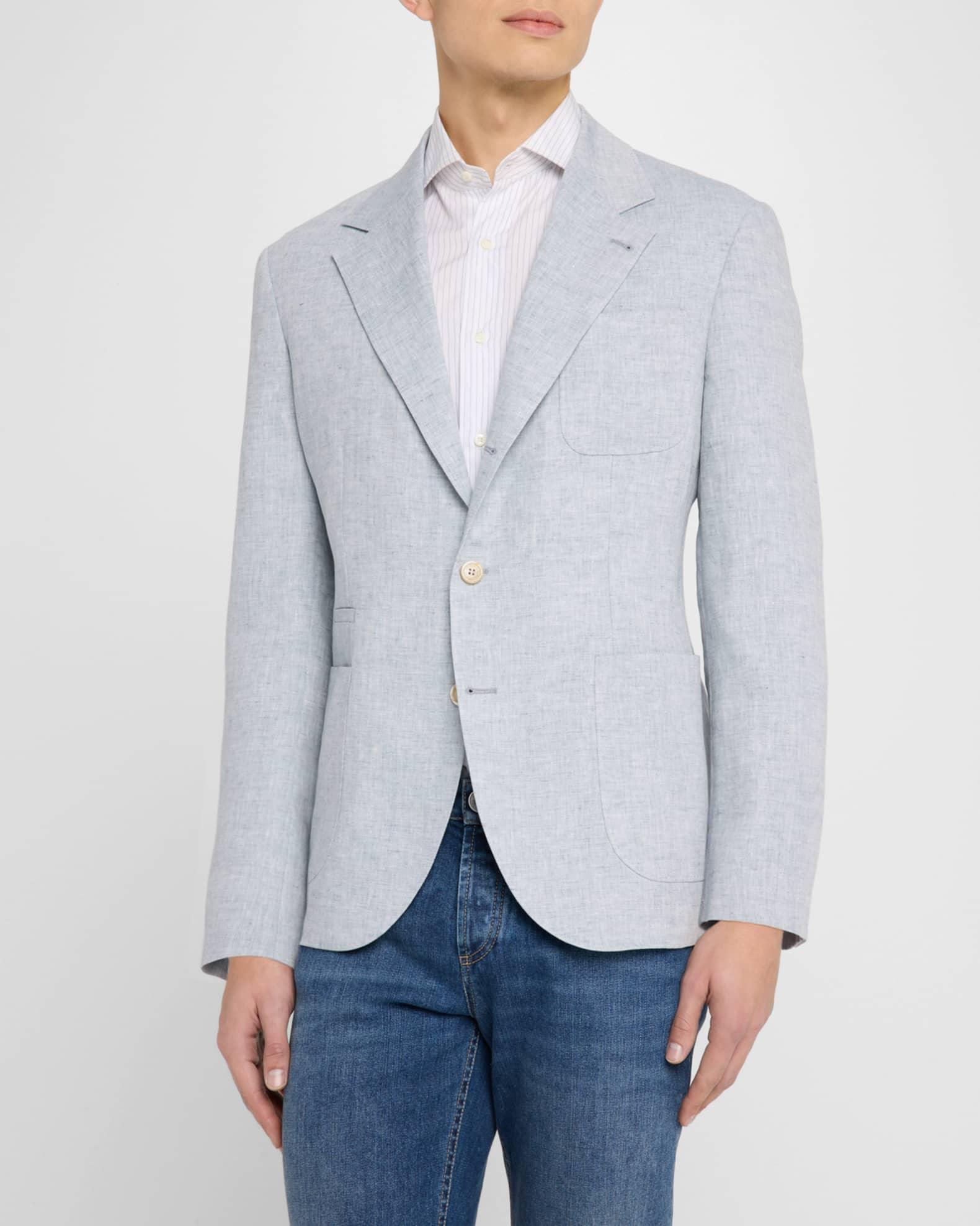 Men's Linen Single-Breasted Sport Coat Product Image