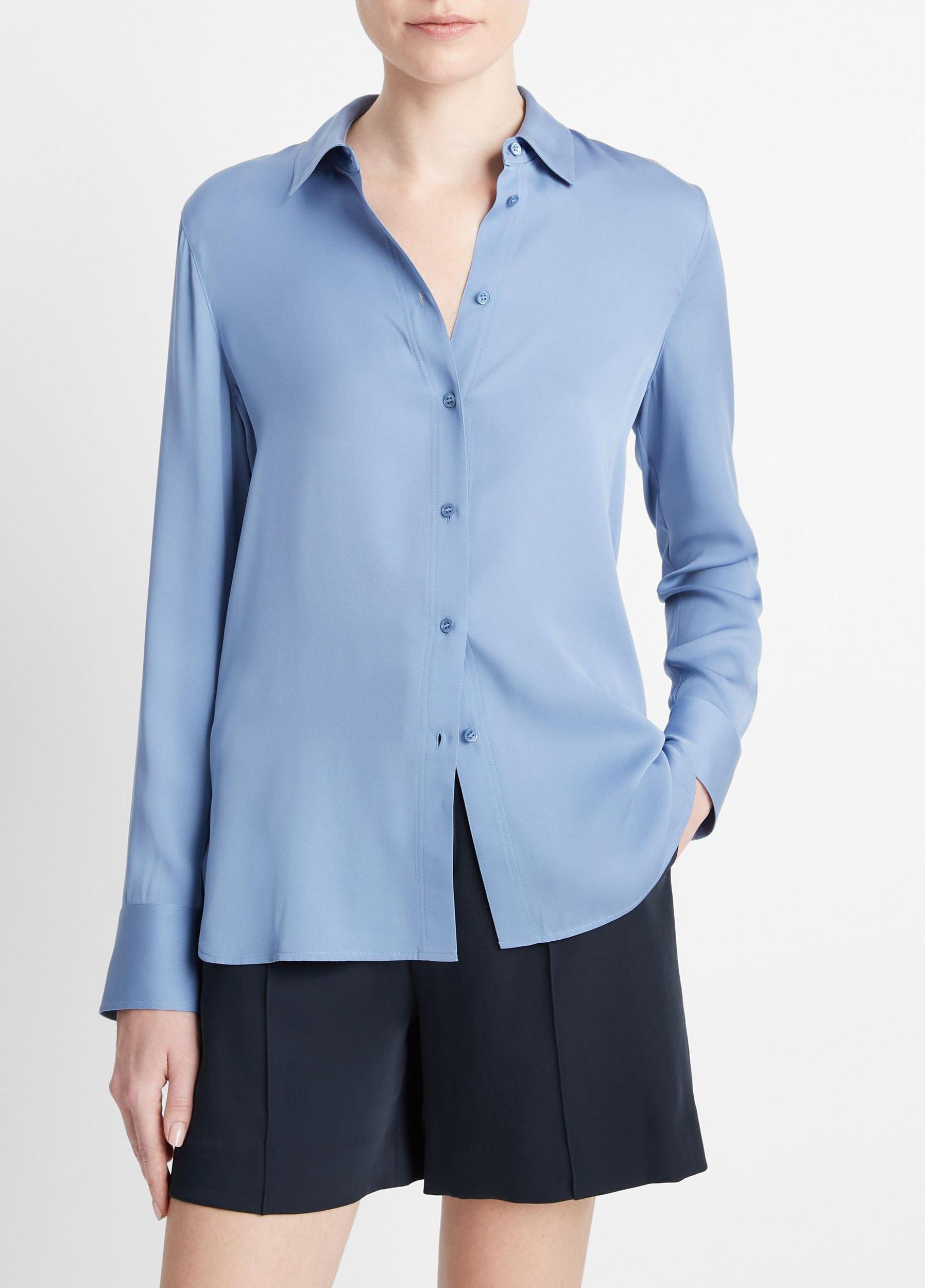 Silk Slim-Fit Blouse Product Image
