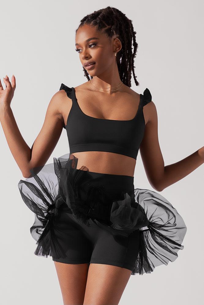 Romance Ruffle Bra - Black Product Image