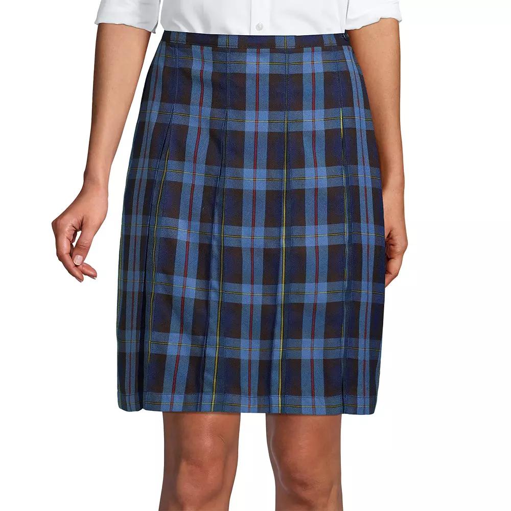 Women's Lands' End School Uniform Plaid Box Pleat Skirt,  Product Image