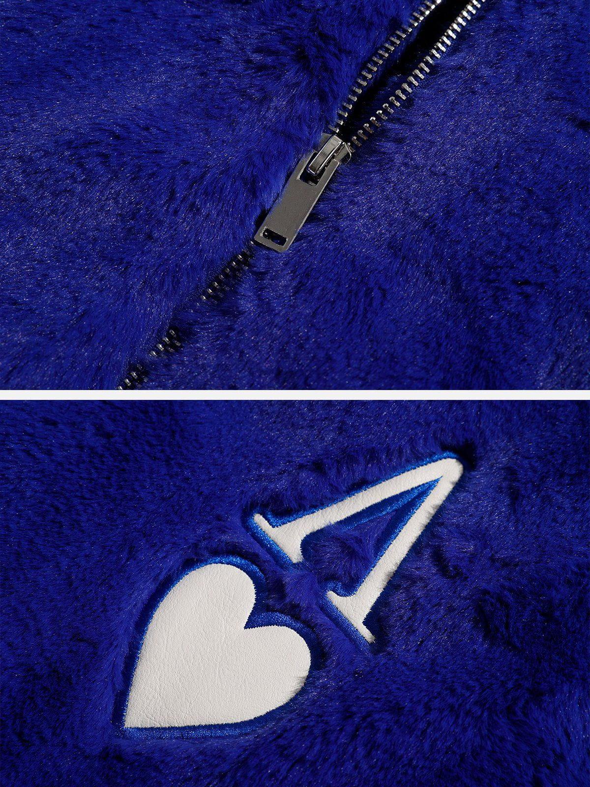 City Of Love Skull Graphic Fleece Coat Product Image