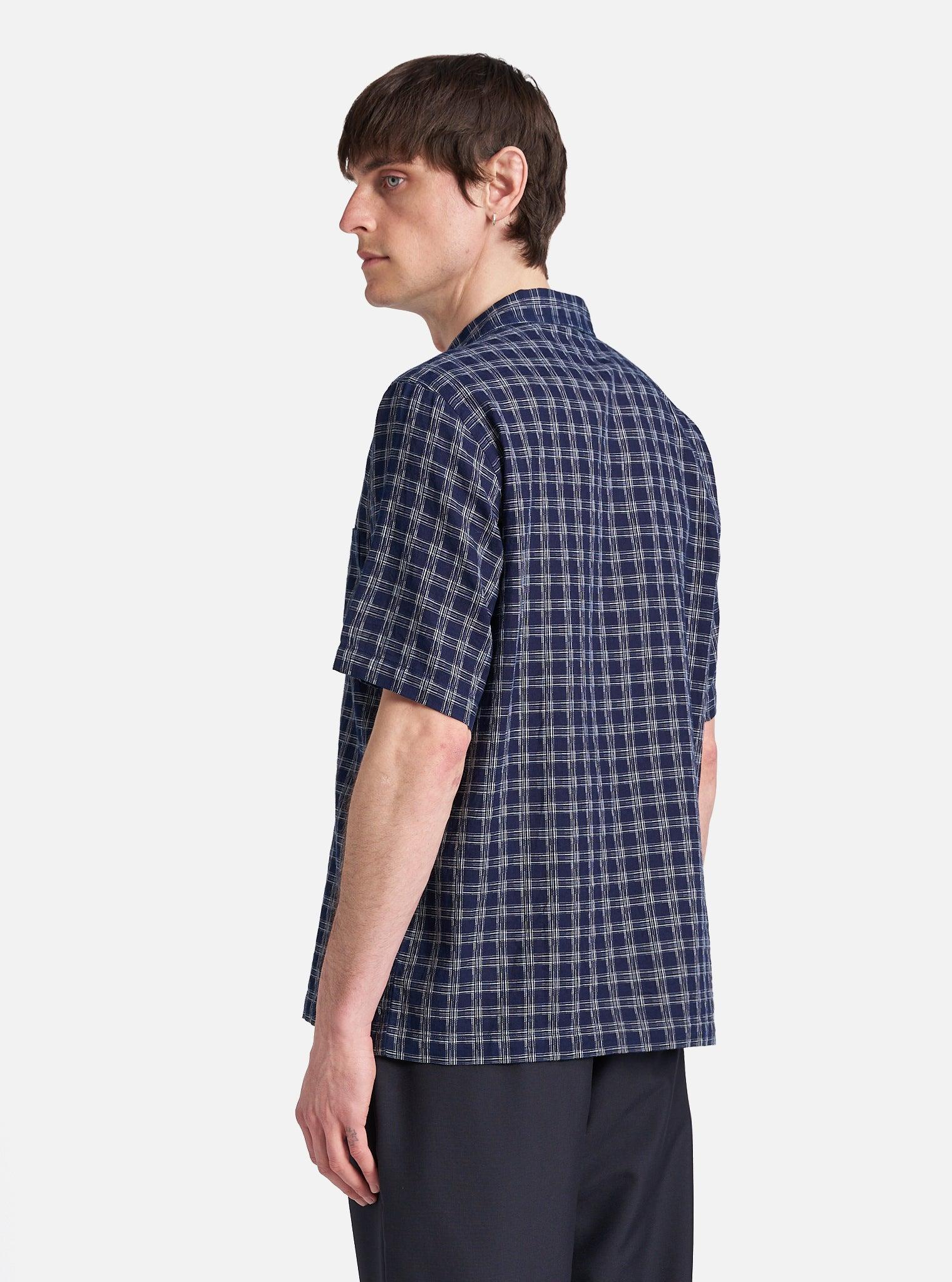 Indigo Cotton Check Sal Road Shirt Product Image