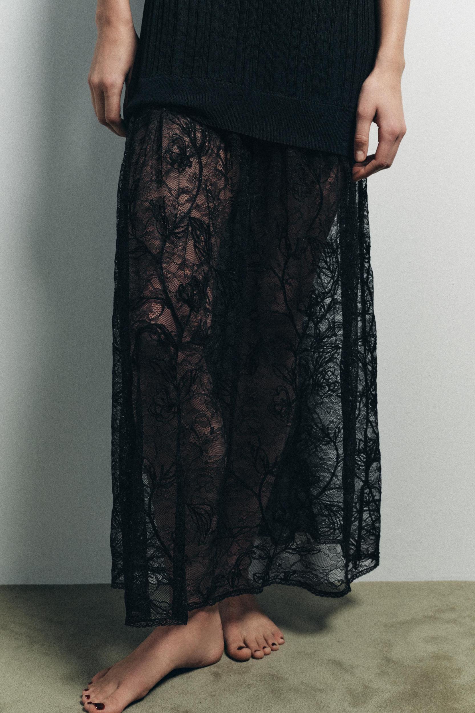 LACE KNIT DRESS Product Image