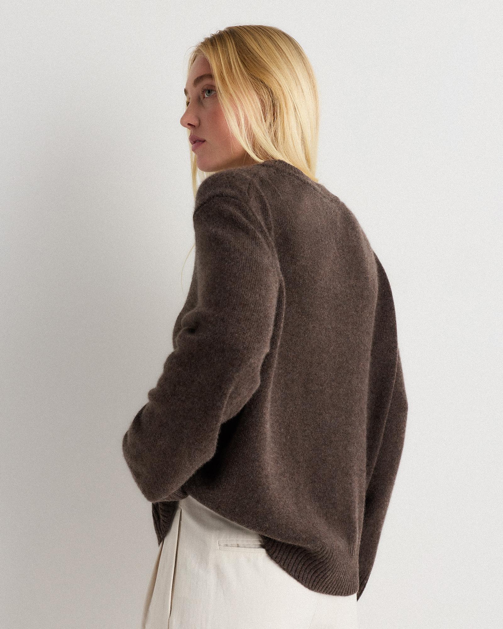 Quince | Women's Mongolian Cashmere Oversized Crewneck Sweater Product Image