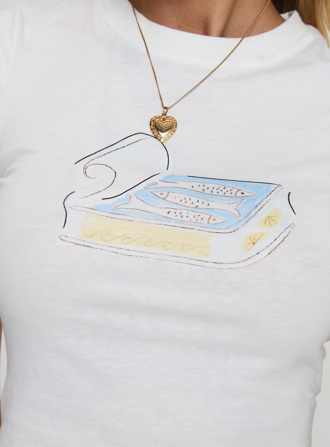 Sardine Tee White Product Image