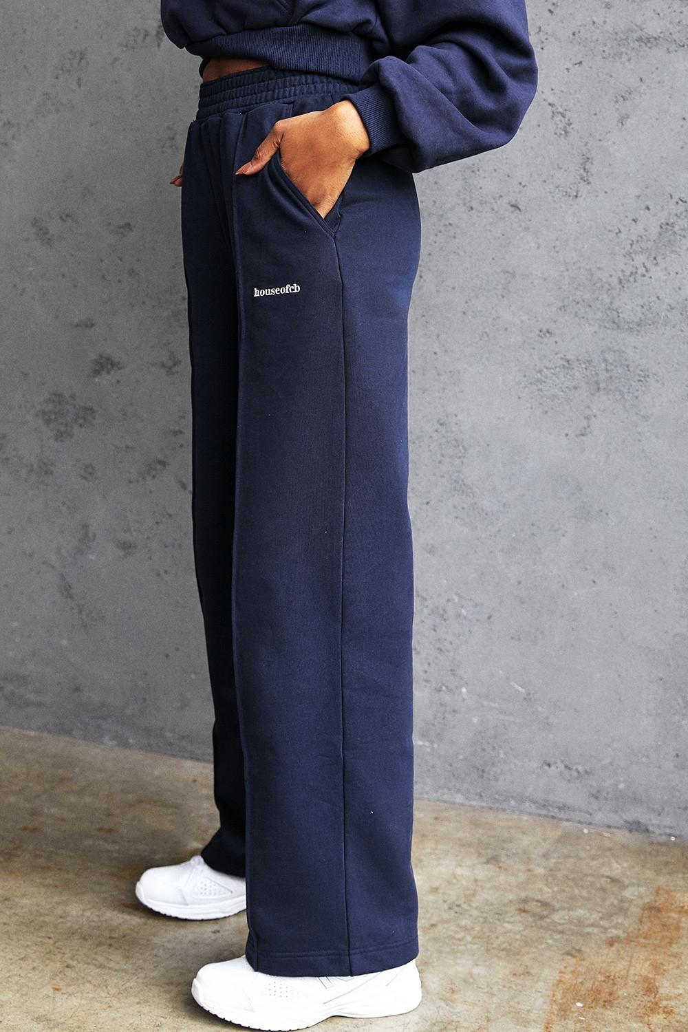 Sky  navy fleece back jogging trousers Product Image