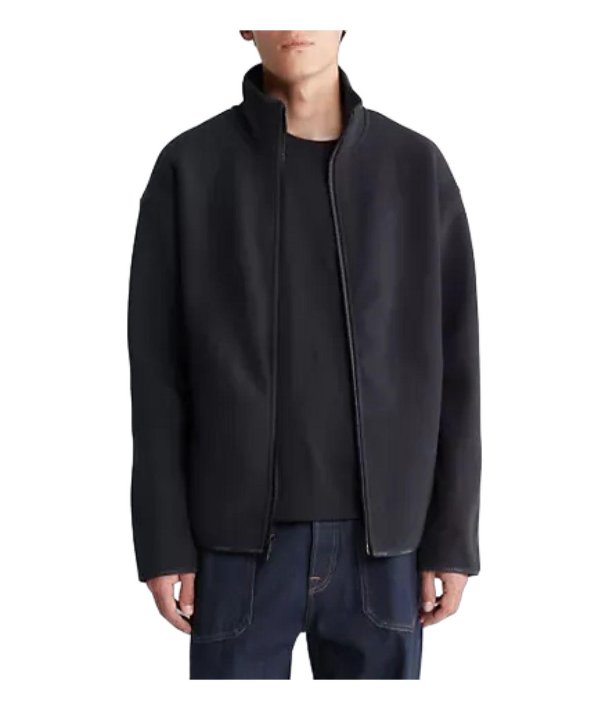 Long Sleeve Polar Fleece Fz Jacket Black Product Image