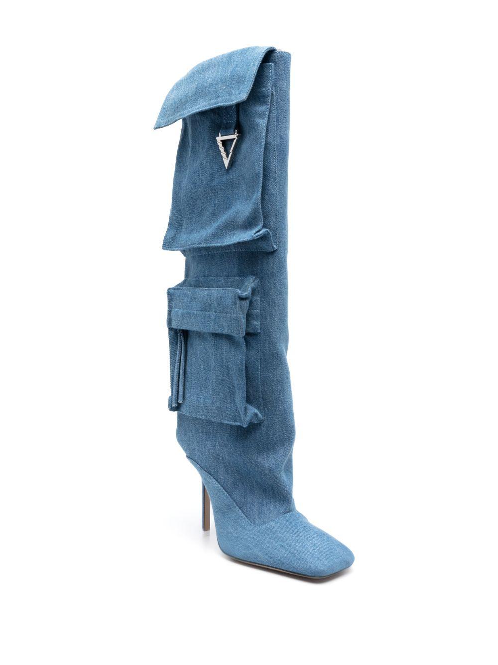 ATTICO Light Blue Fabric Boots Product Image