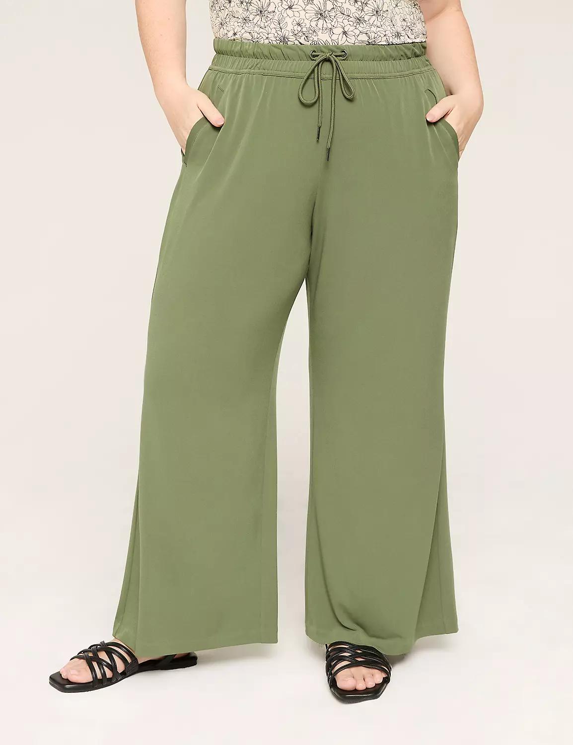 Matte Jersey Pull-On Wide Leg Pant Product Image