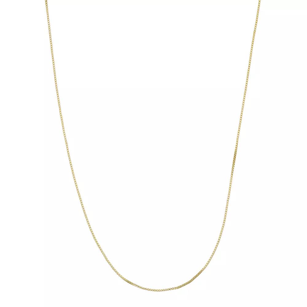 Primavera 24k Gold Over Silver Venetian Box Chain Necklace, Womens Gold Tone Product Image