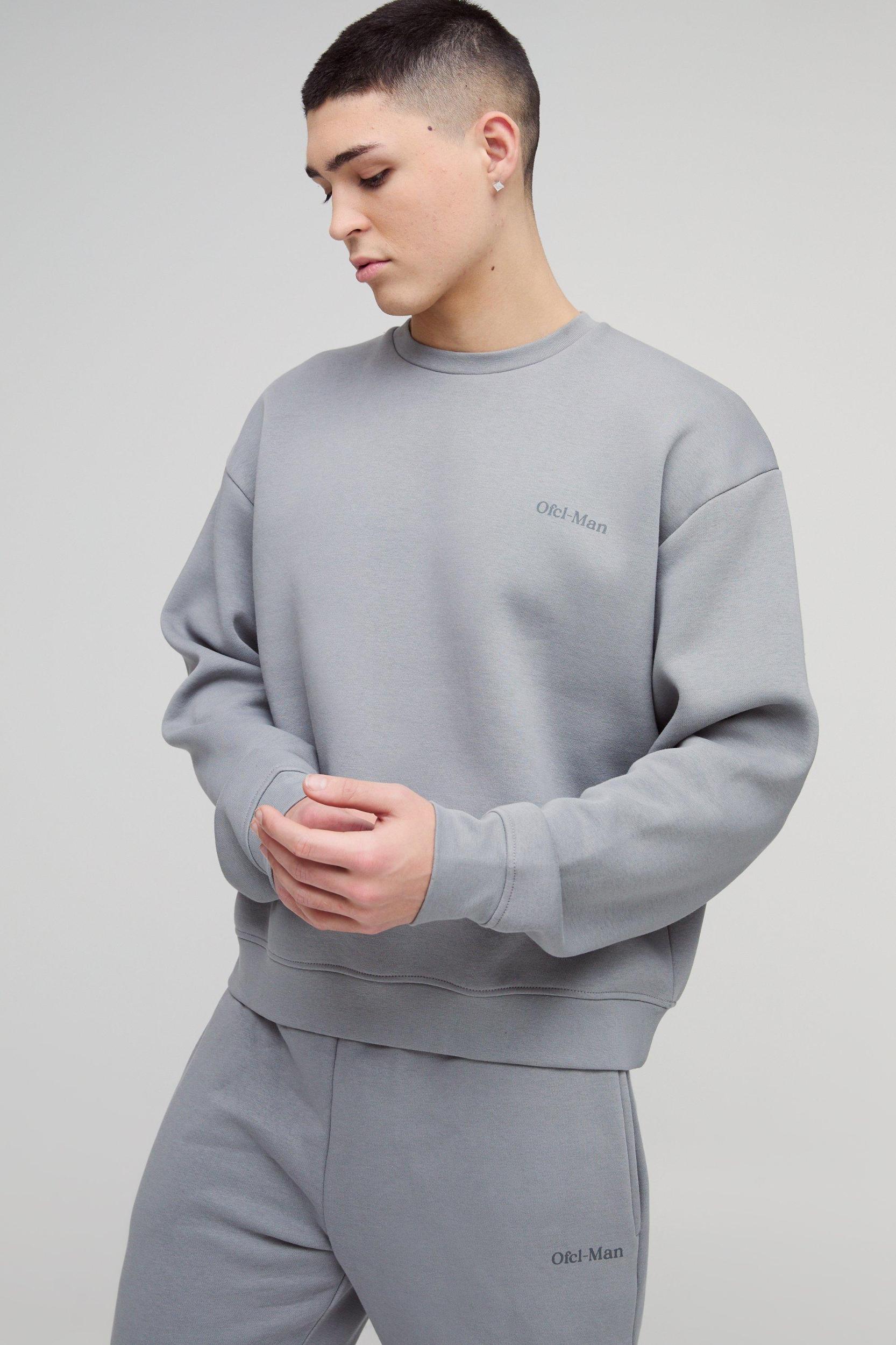 330gsm Oversized Boxy Ofcl Man Sweatshirt Tracksuit | boohooMAN USA Product Image