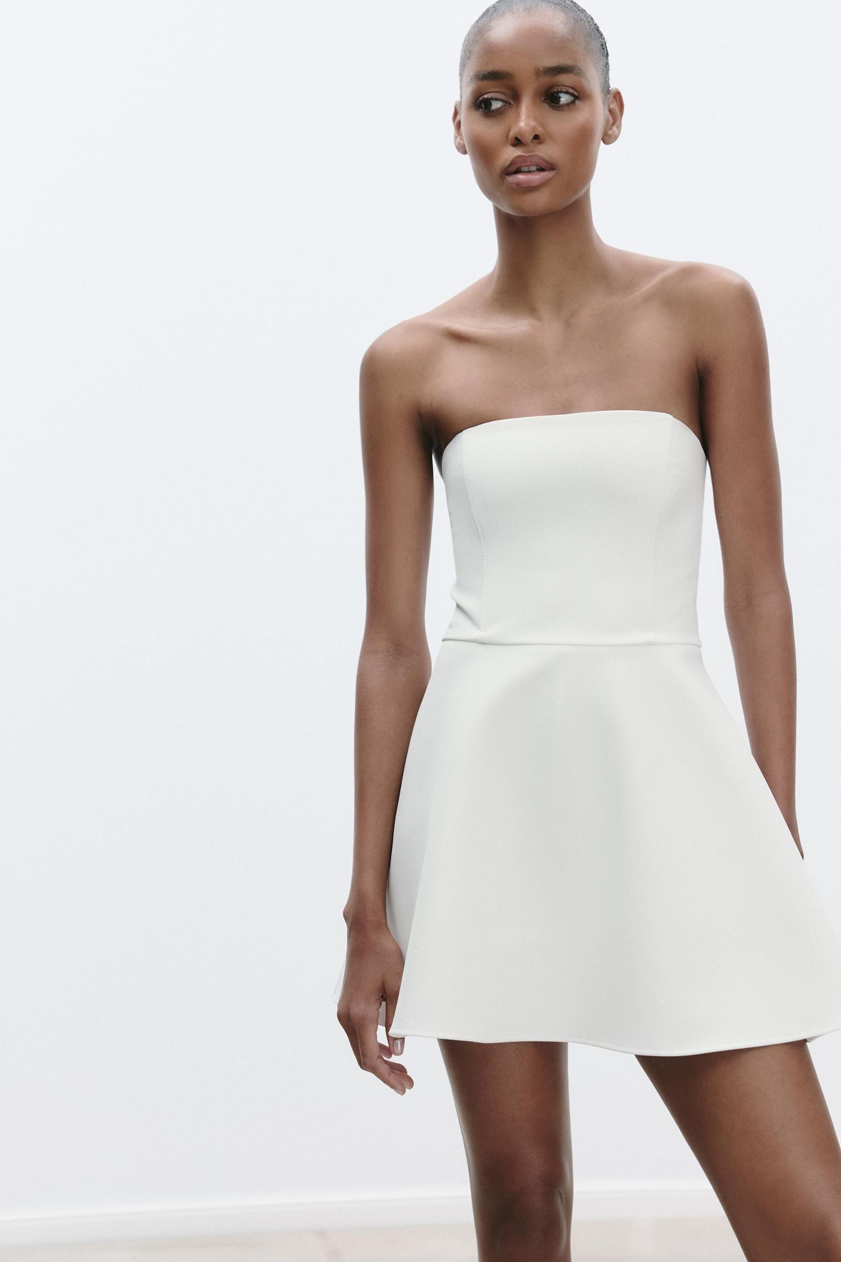 STRAPLESS SHORT DRESS Product Image
