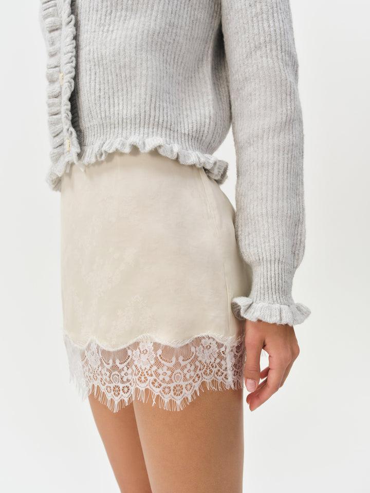 Madalie Slip Skirt — Cream Product Image