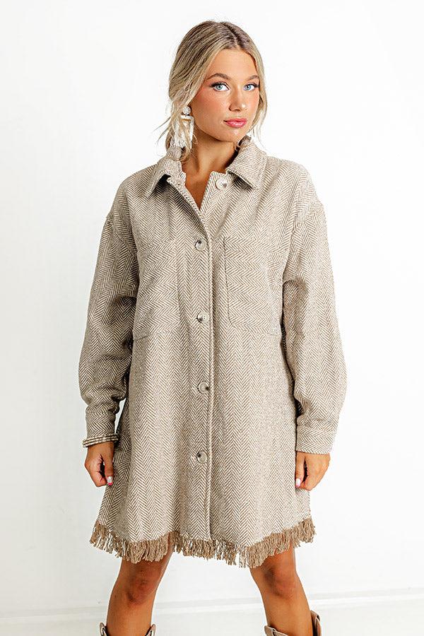 Pumpkin Spice Please Tweed Jacket Product Image