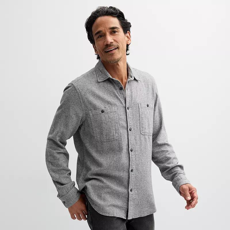 Men's Sonoma Goods For Life® Supersoft Flannel Button-Down Shirt,  Product Image