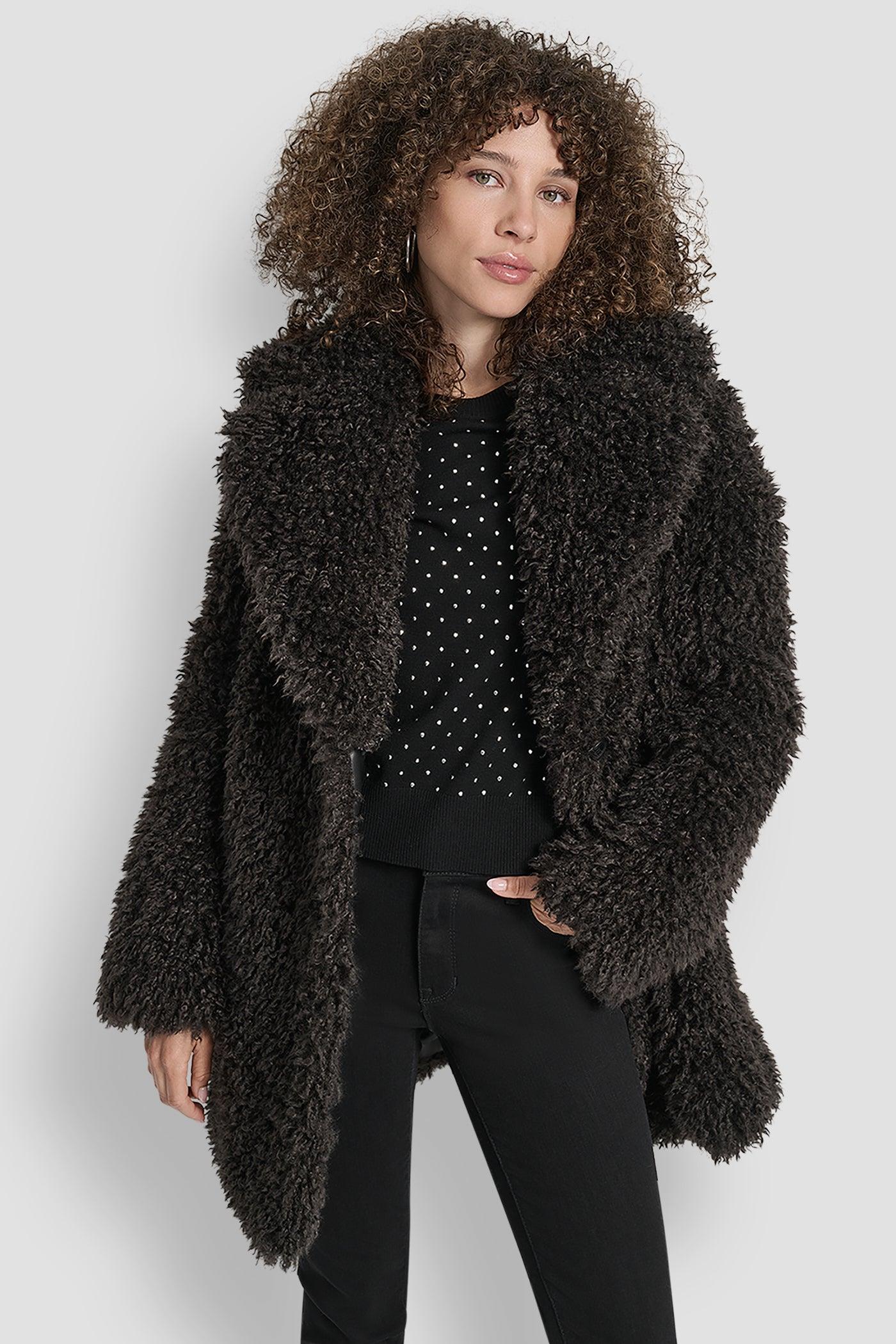 FAUX TEDDY FUR JACKET Product Image