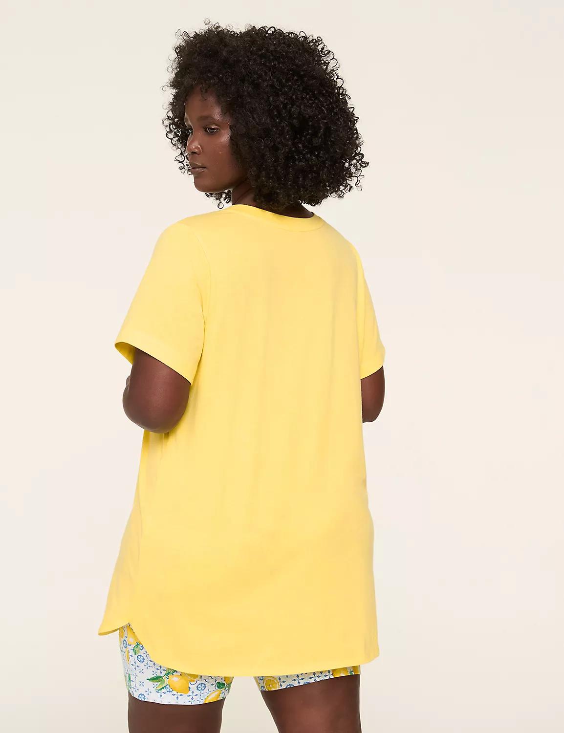 Comfy Cotton Tunic Tee & Bike Short PJ Set Product Image