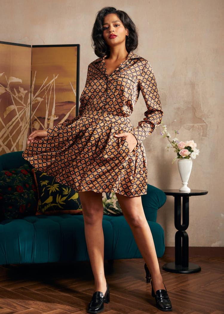 Playful Past Long Sleeve Blouse Product Image