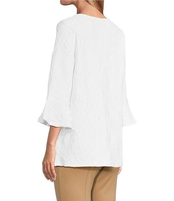 Slim Factor by Investments 3/4 Sleeve Ruffle Cuff Top Product Image