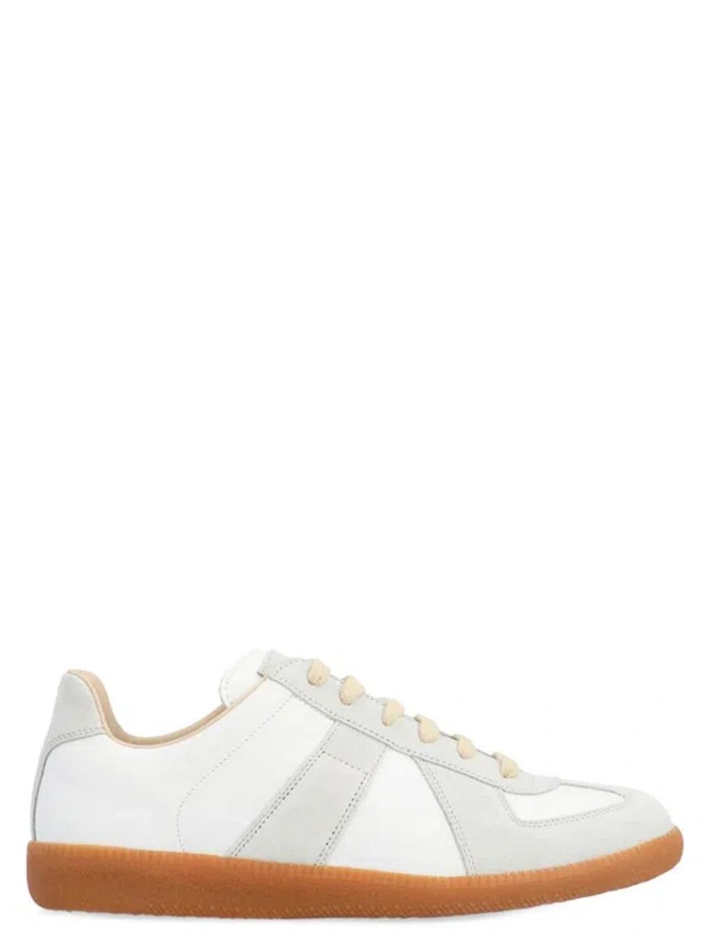 MAISON MARGIELA Replica Leather And Suede Sneakers In White Product Image