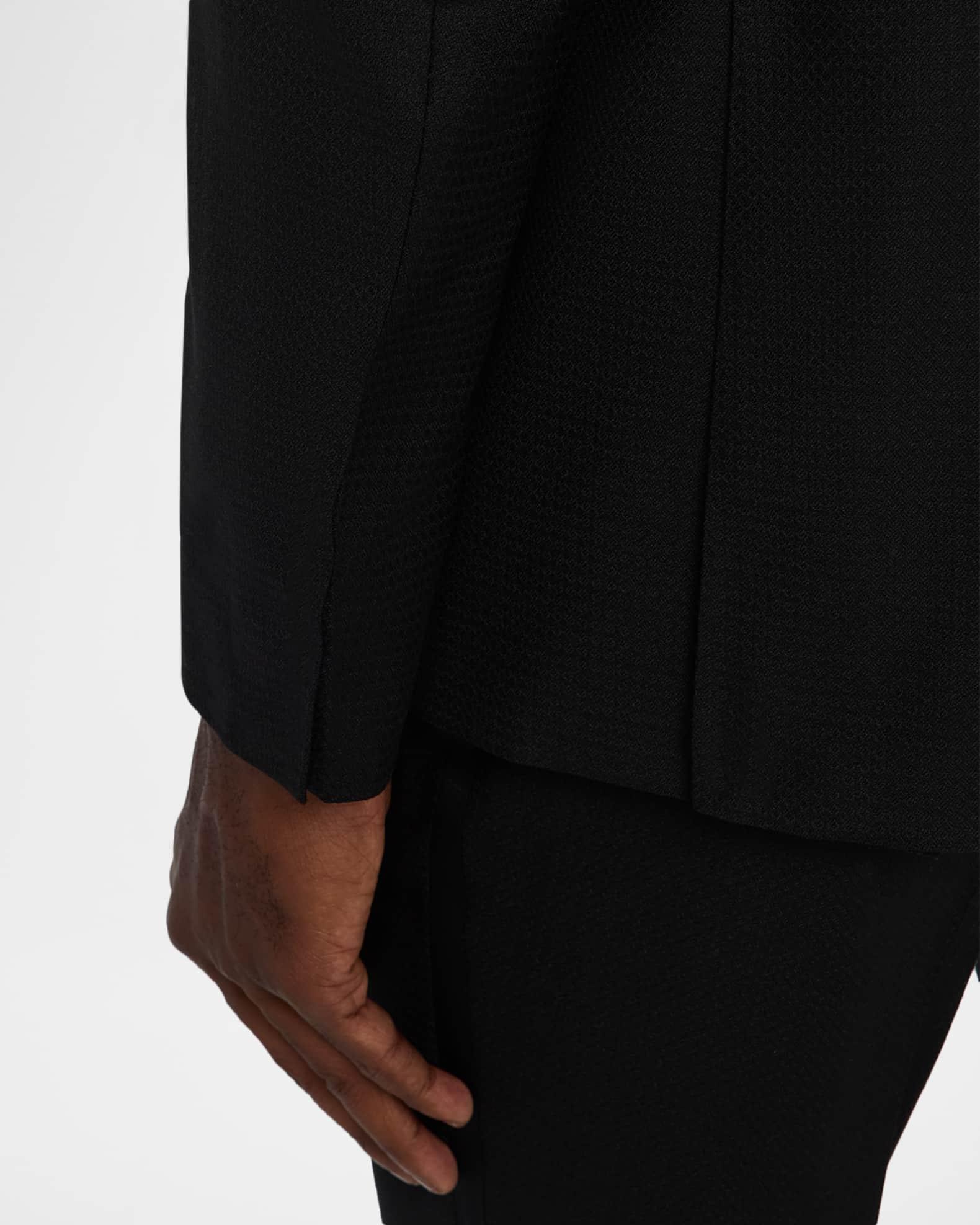 Men's Textured Wool Peak Lapel Suit Product Image